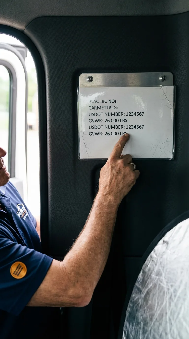 USDOT licensing placard verification in Port Wentworth